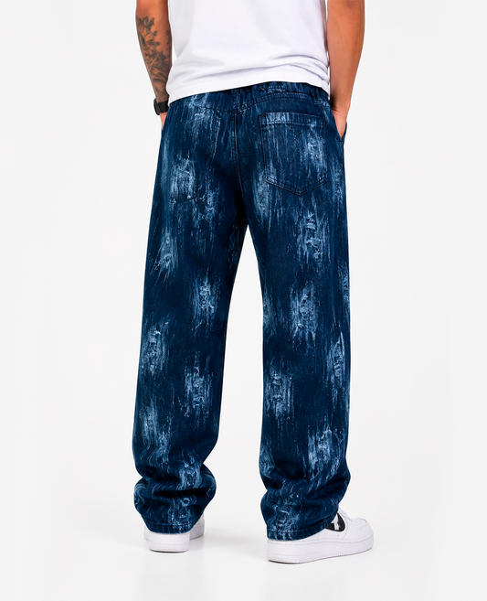 Jean Oversize Azul Índigo Destroyed