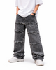 Jean Baggy Deshilachados Gris oscuro