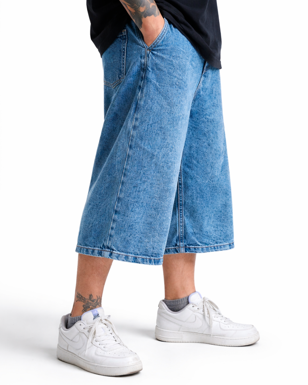 Jorts Baggy Azul Medio Fros