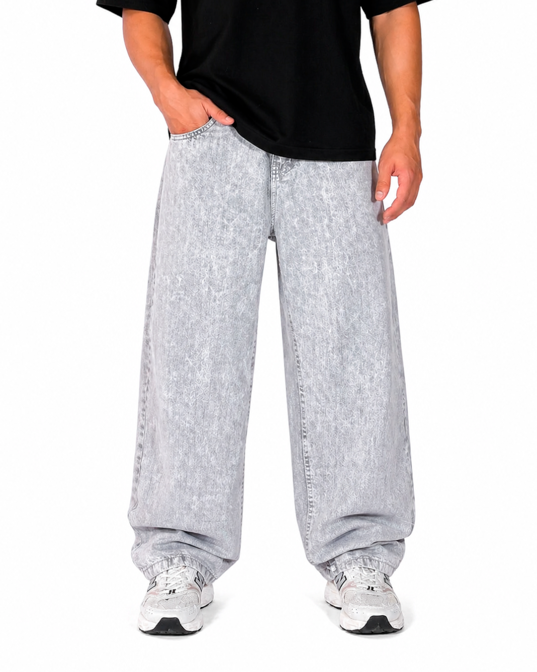 Jean Baggy Gris Perla