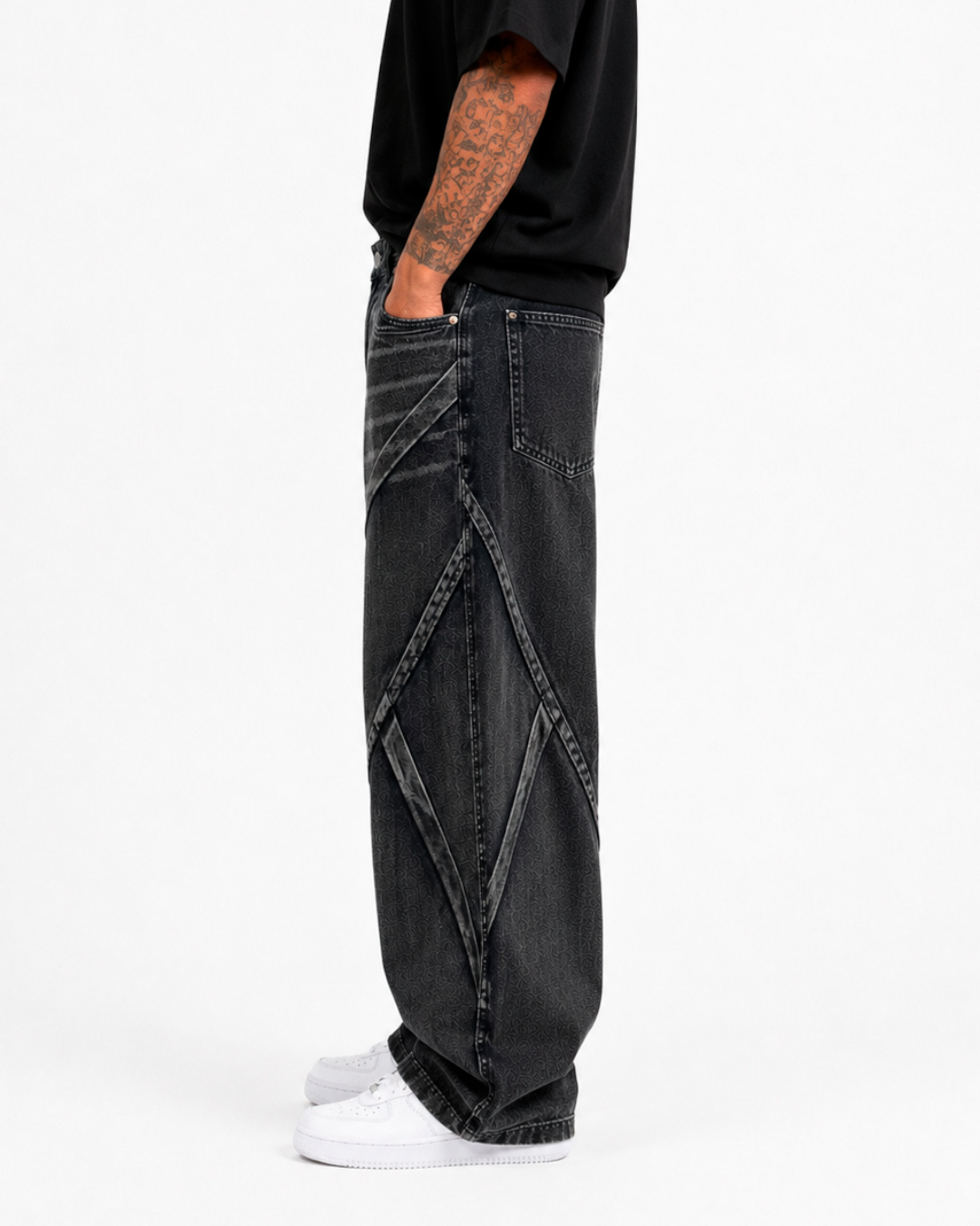 Jean Super Baggy Urban Shadow Gris Oscuro
