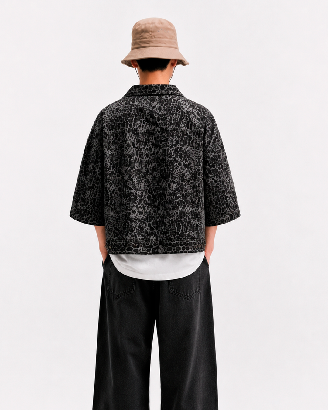 Camisa Oversize  En Jeans AnimalPrimt Pantera