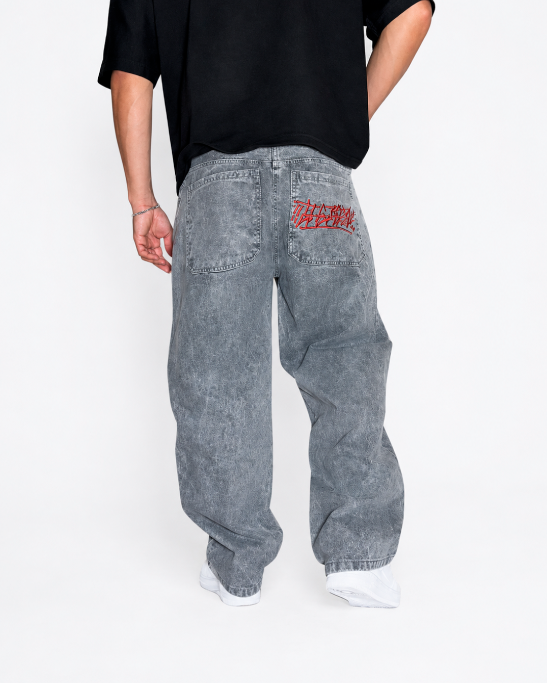 Jean Baggy Gris Claro Oversize