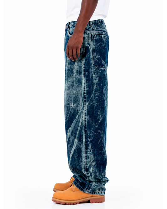 Jean Oversize Azul Marble Wash