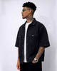 Camisa Oversize en Jean Canva Negro Mono