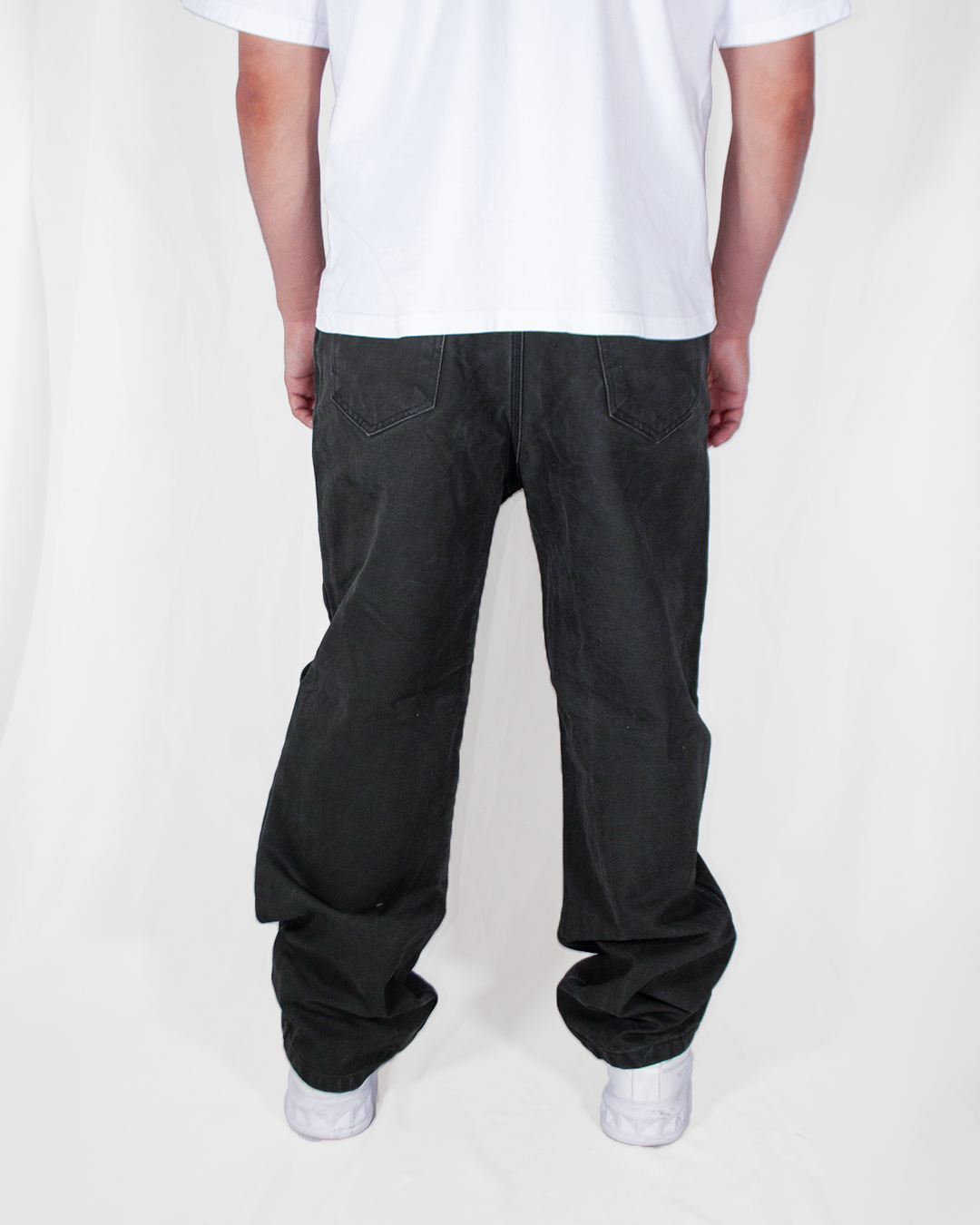 Pantalón Baggy Canva Gris Oscuro