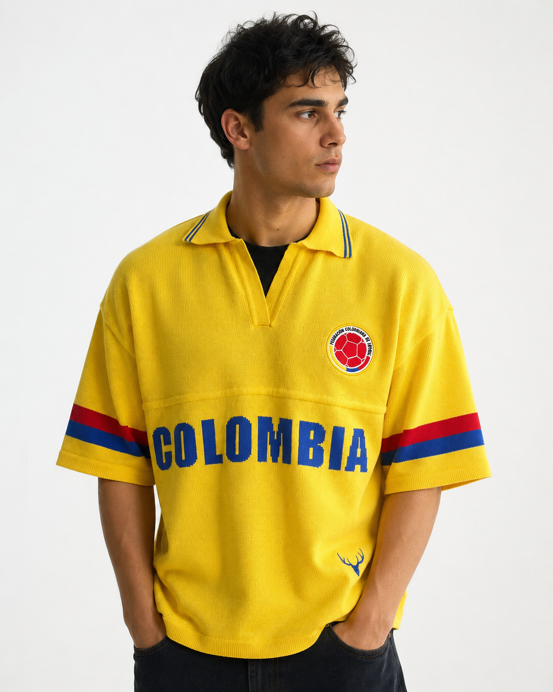 Camiseta Polo Tejida Oversize Selección Colombia
