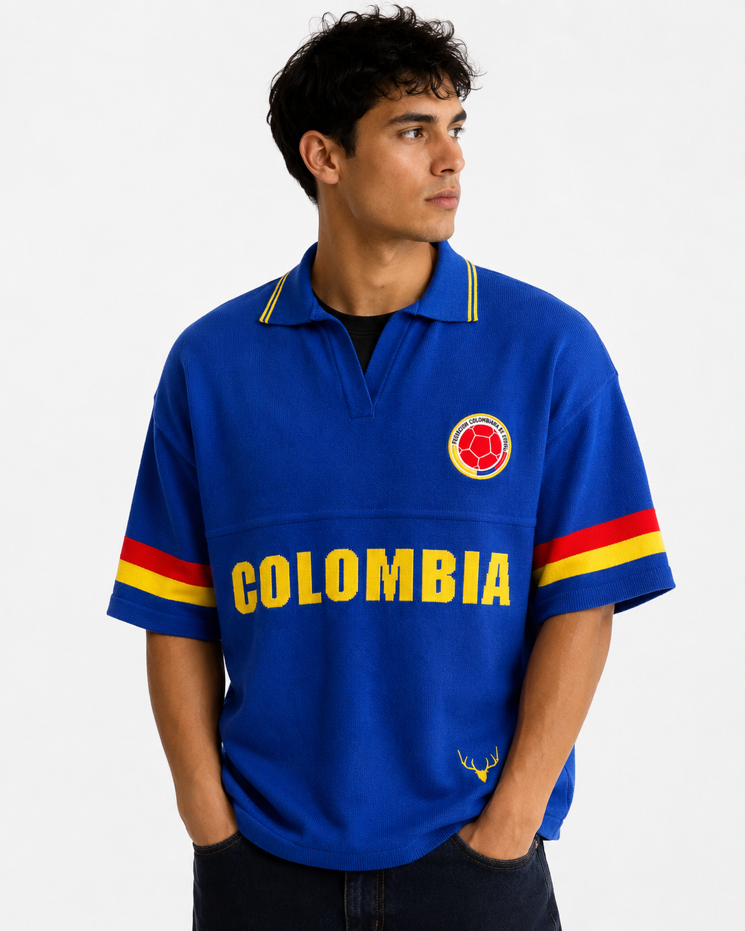 Camiseta Polo Tejida Oversize Selección Colombia