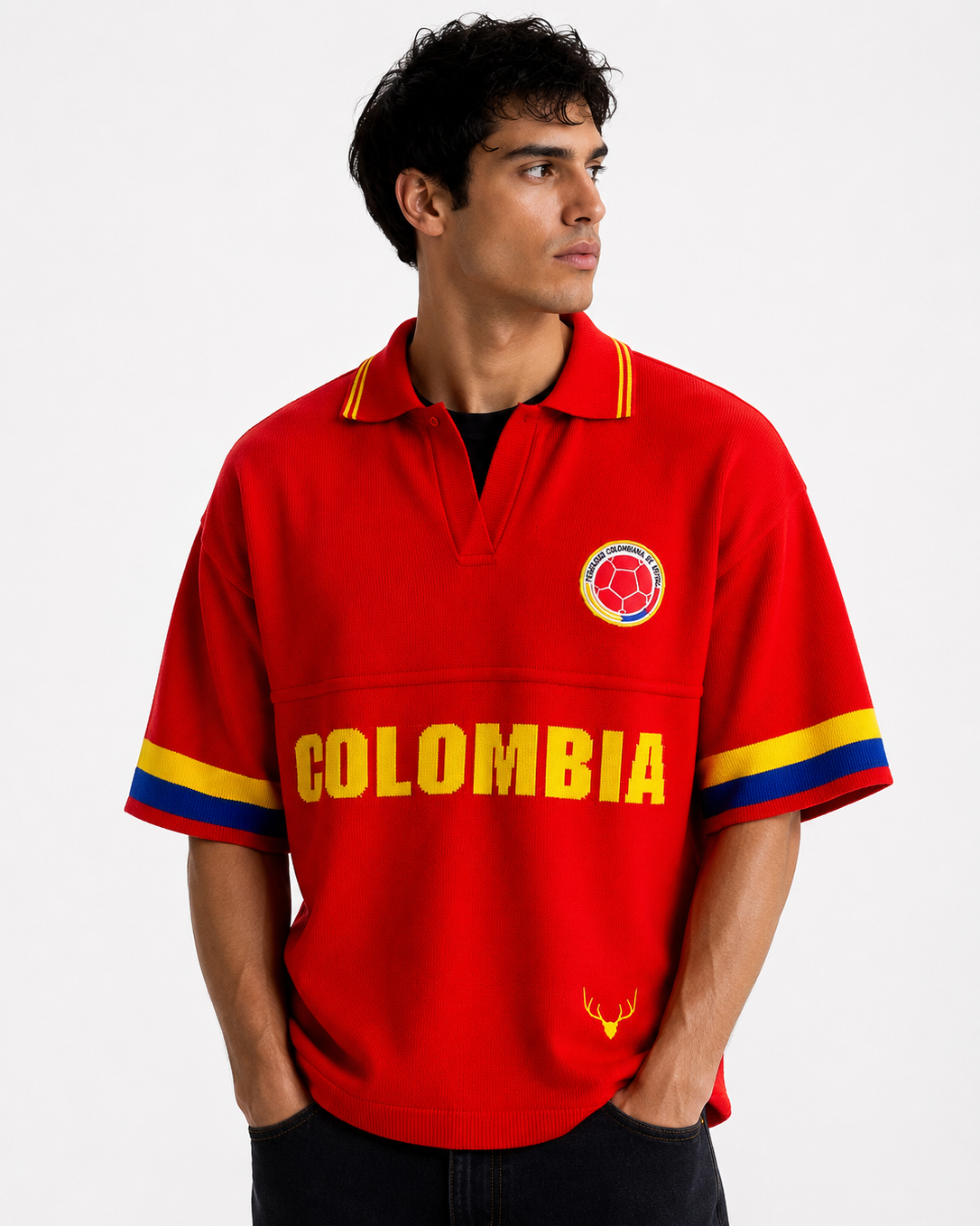 Camiseta Polo Tejida Oversize Selección Colombia